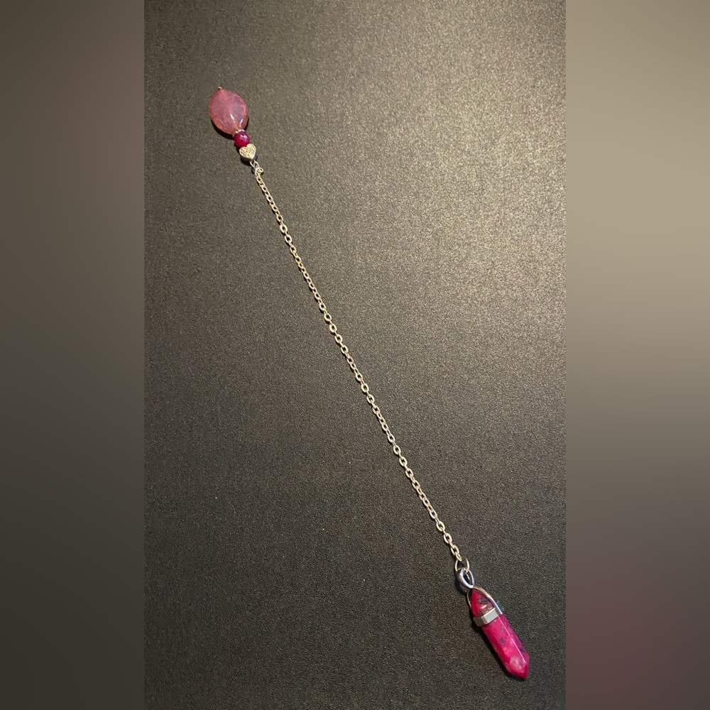 Pink Jasper Pendulum w/Extras